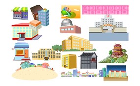 flash卡通建筑大集合动画素材